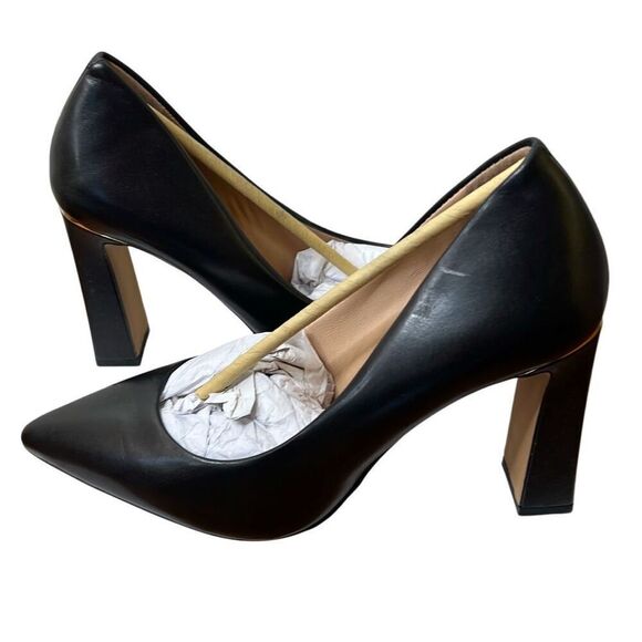 Aldo Seirith Black Leather High Heels Pumps Size 10 New in Box - Picture 1 of 10